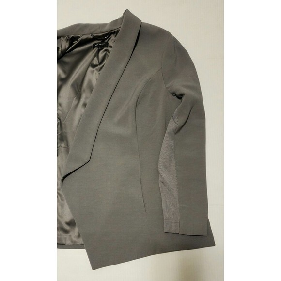 H by Halston Womens Open Front Blazer Jacket 20W Gray Stretch-Sleeve Washable - Picture 9 of 10